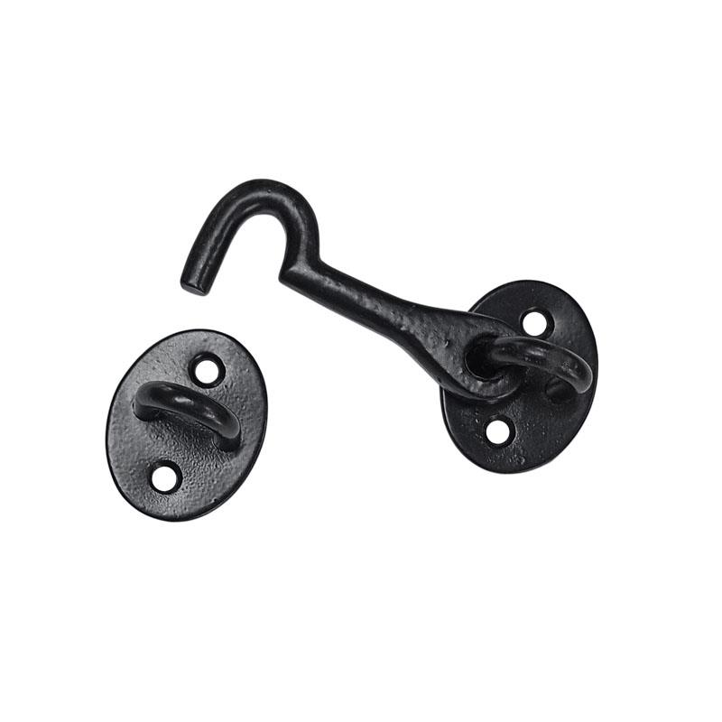 4.6 Inch "Nekoda" Black Antique Iron Cabin Hook