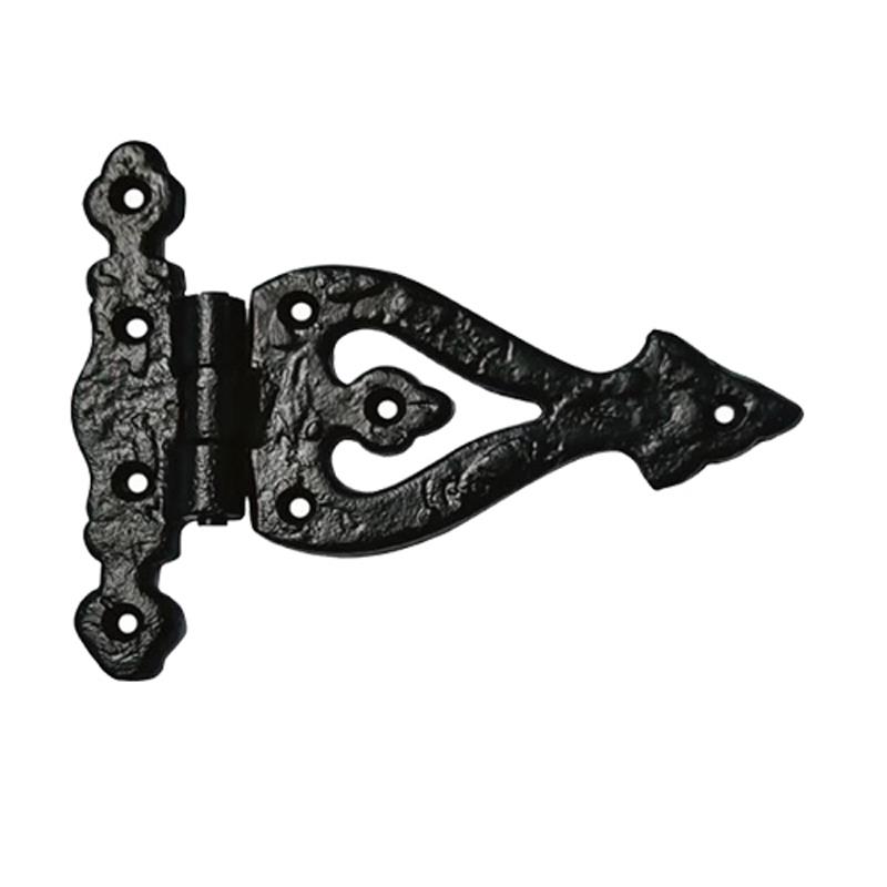 "Beulah" Black Antique Cast Iron Tee Hinge