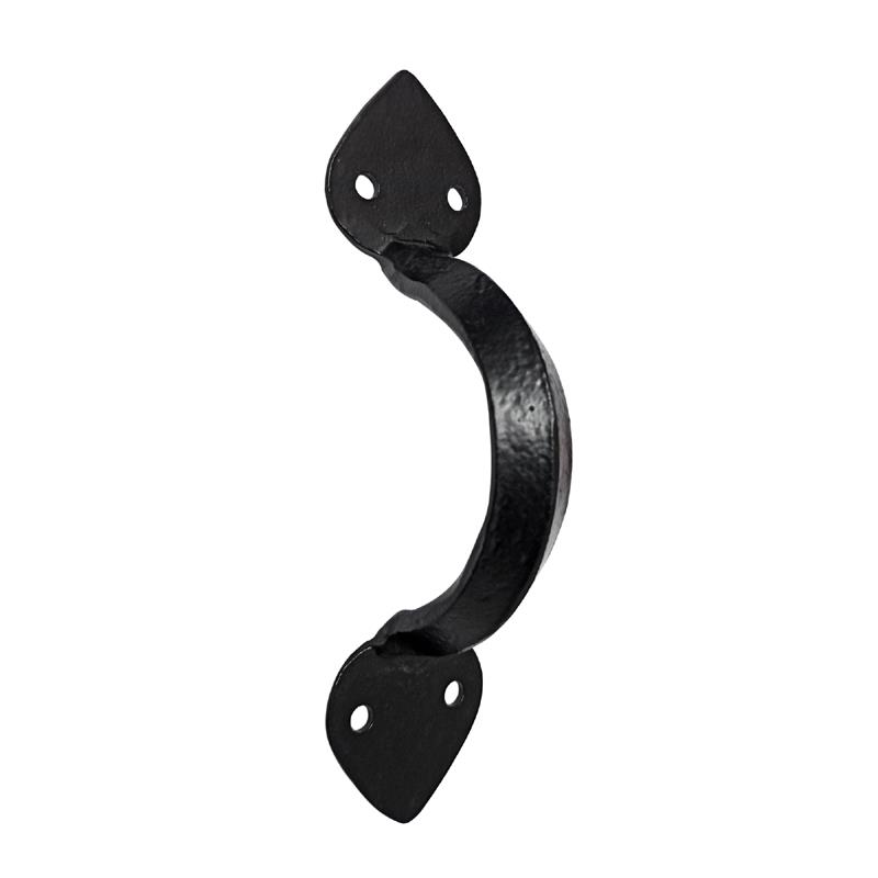 4" Uzal Black Antique Iron Hand Forged Cabinet Pull