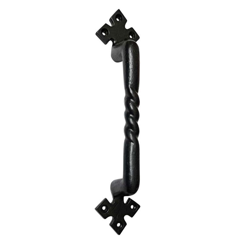 "Bela" Black Antique Iron Door And Cabinet Pull