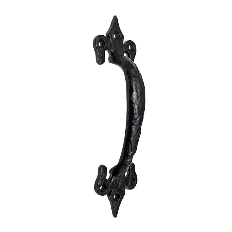 "Zach" Black Antique Iron Door And Cabinet Pull