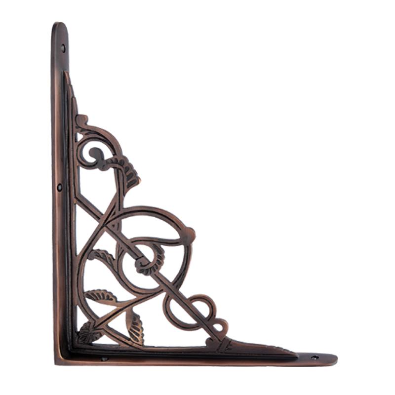 "Manoah" Black Antique Iron Shelf Bracket